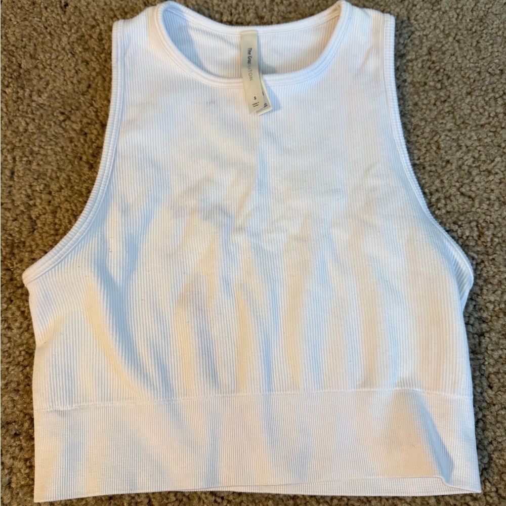 Babaton Ivory Ribbed Top - Picture 1 of 5